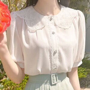 MyFiona Lace Petal Collar Blouse
